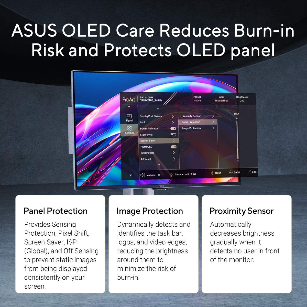 ASUS ProArt PA32UCDM true-black 1000 nits with strong contrast.
