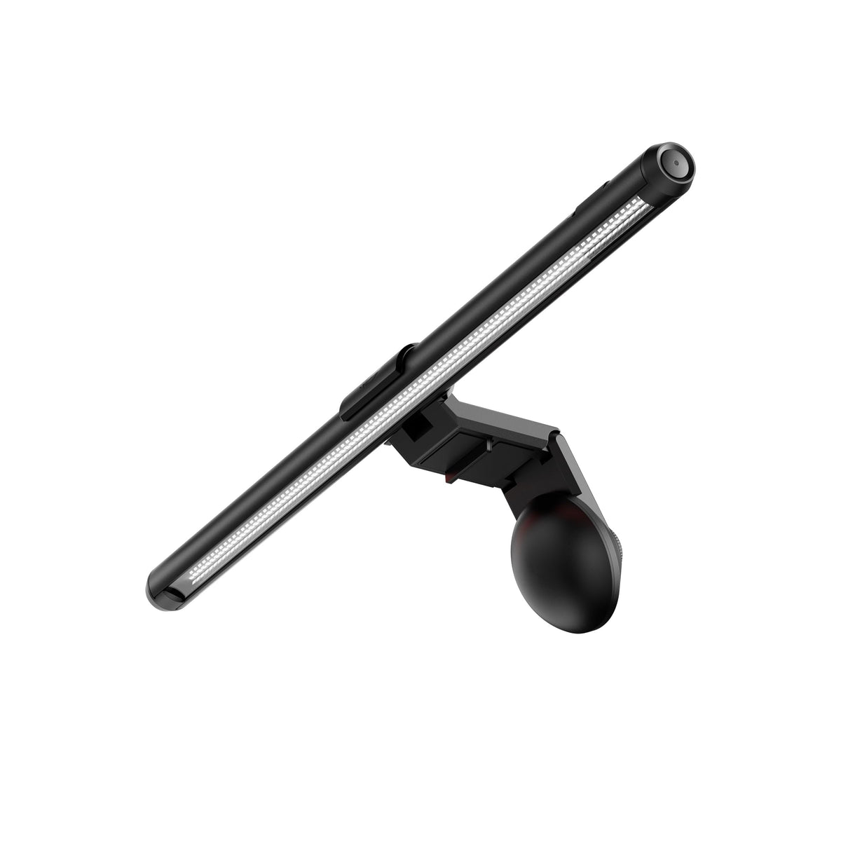 ASUS ROG Aura Monitor Light Bar side view provides focused desk illumination with reduced screen reflections.
