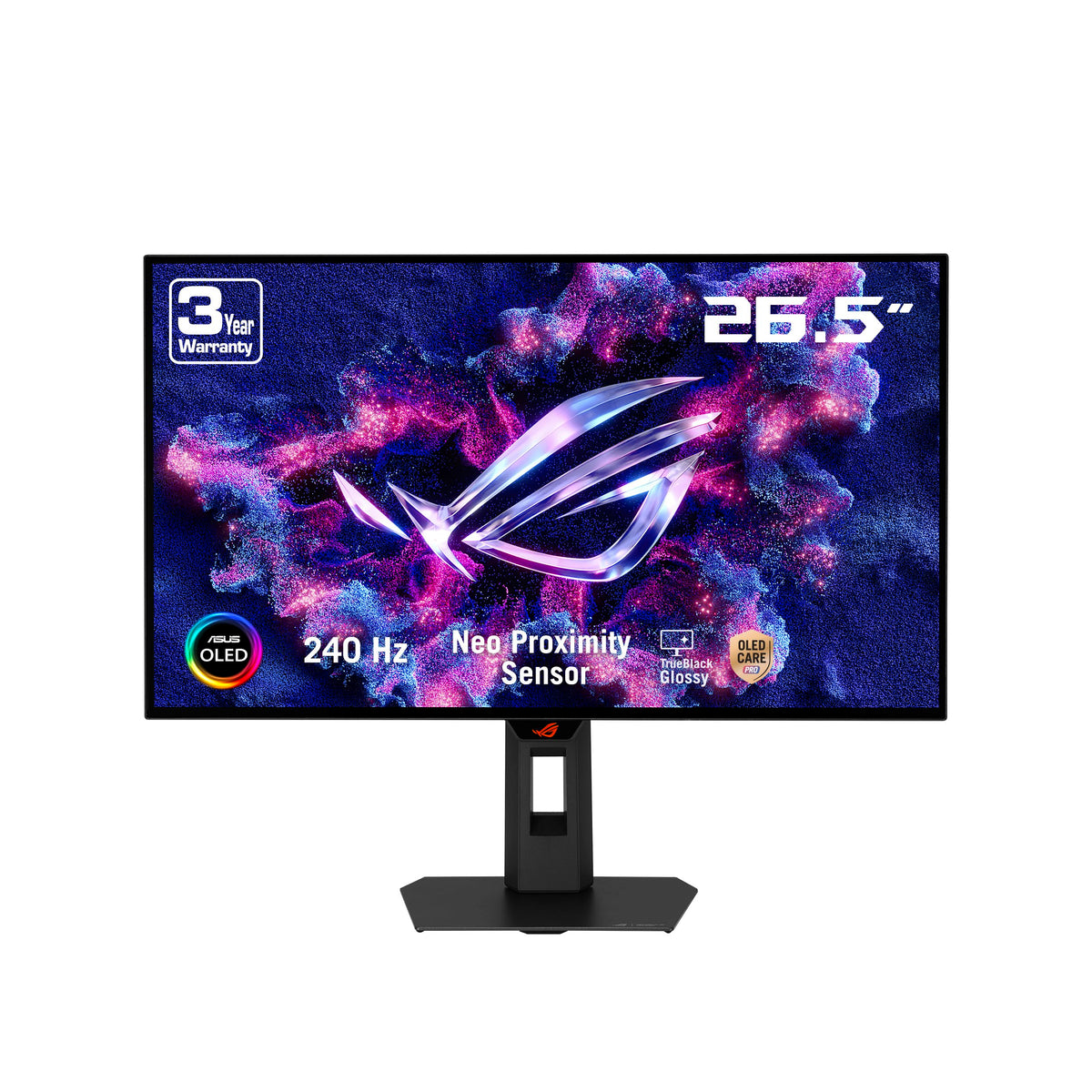 ASUS ROG Strix 27 OLED bundle includes cables and accessories.