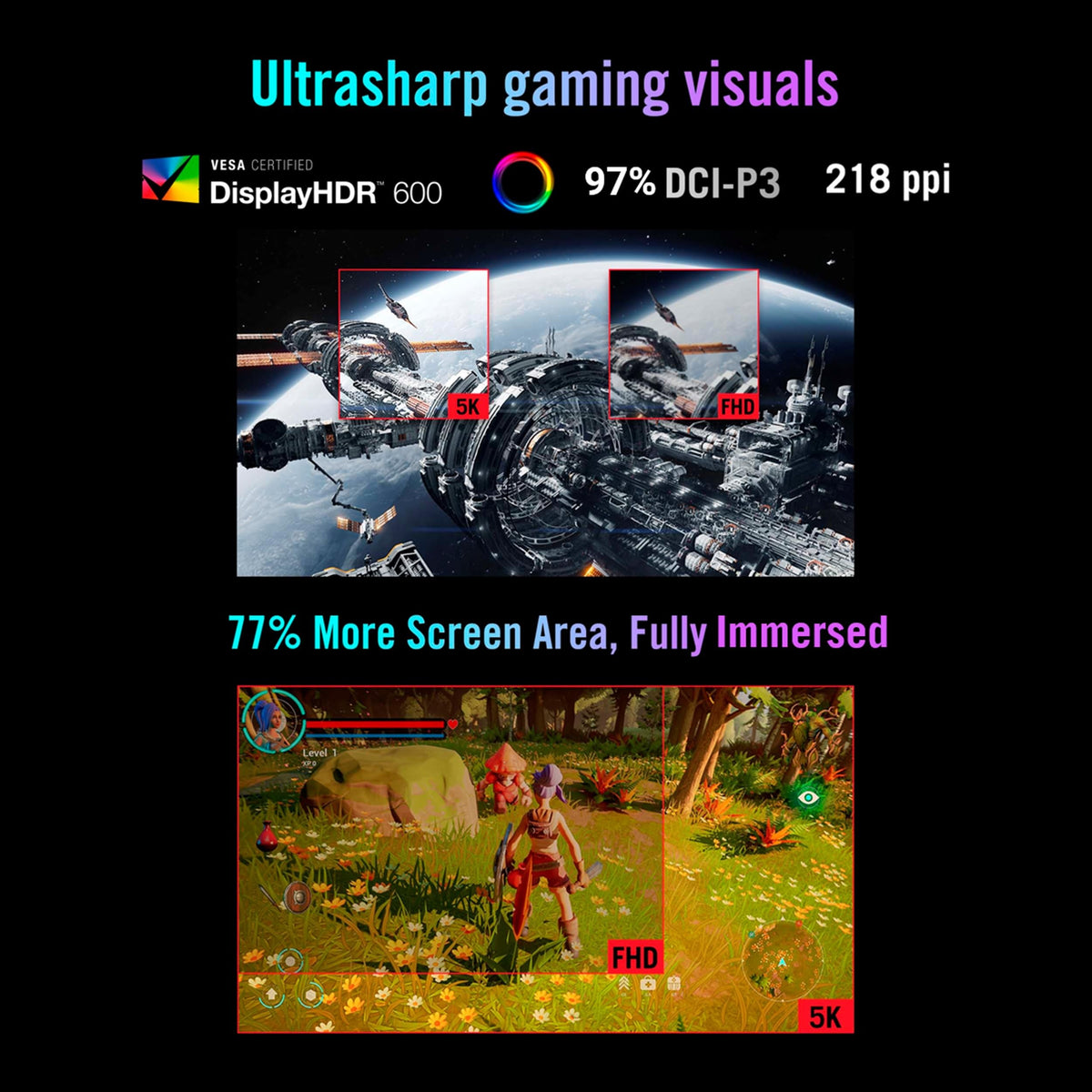ASUS ROG Strix 5K 27-inch 180Hz OC mode emphasizes ultra-smooth motion for gaming