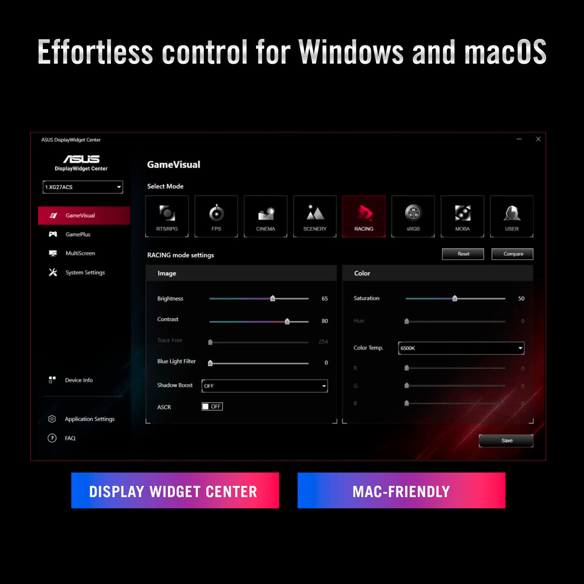 ASUS ROG Strix 5K 27-inch AI Visual features improve on-screen clarity