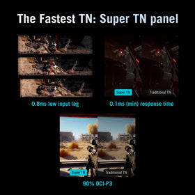 ASUS ROG Strix Ace 24 bright visuals view emphasizes vivid, blur-free gaming scenes.