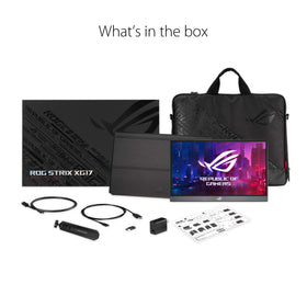 ASUS ROG Strix XG17AHP bundle with bag for travel