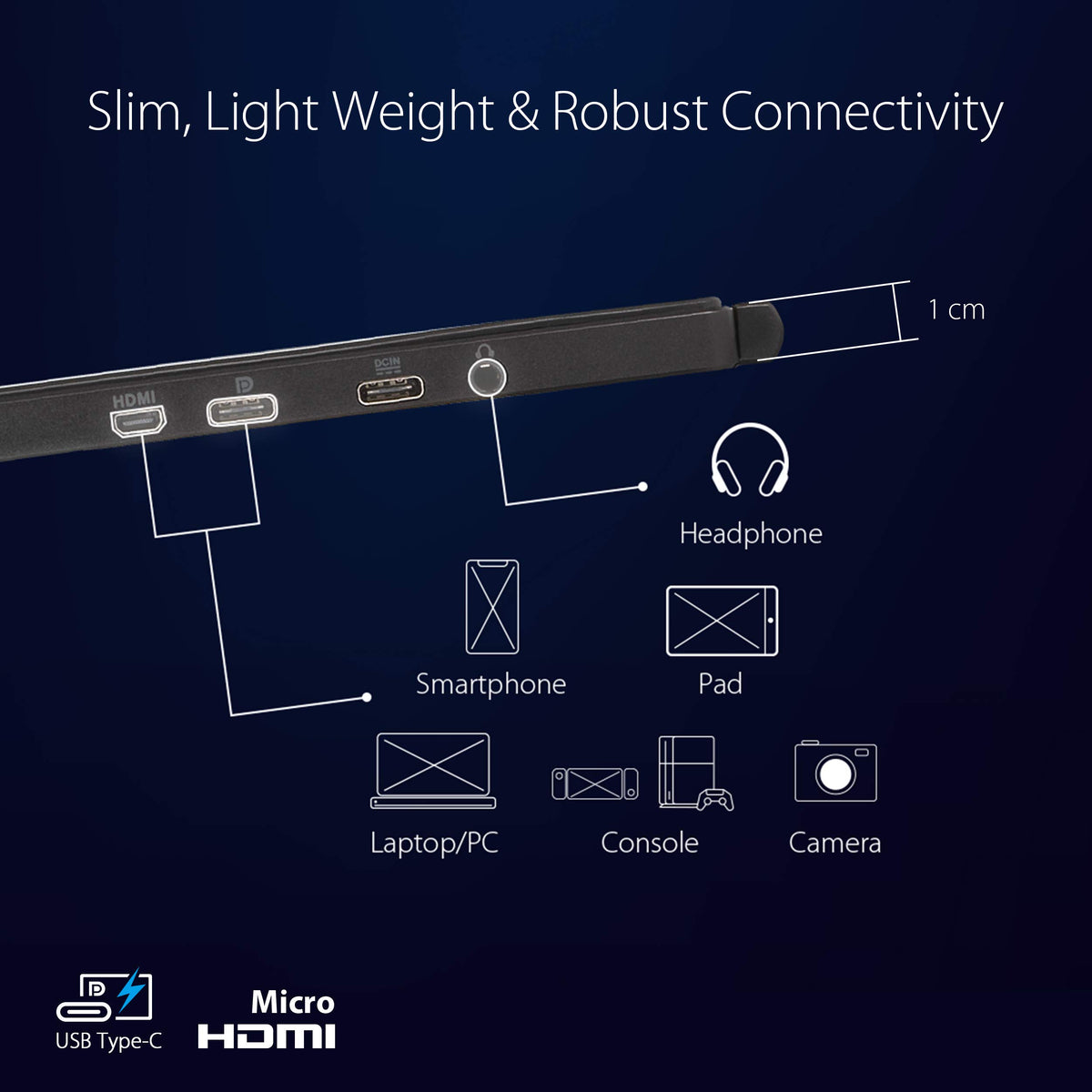 ASUS ROG Strix XG17AHP tripod in use for on-the-go setups
