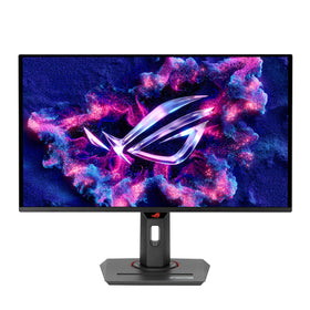 ASUS ROG Strix XG27ACDNG front view showing sleek design and OLED clarity for immersive gameplay