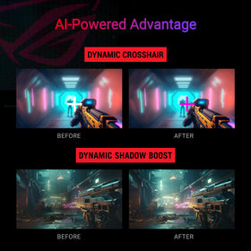 ASUS ROG Strix XG27ACMG ELMB Sync feature highlighted for motion clarity.