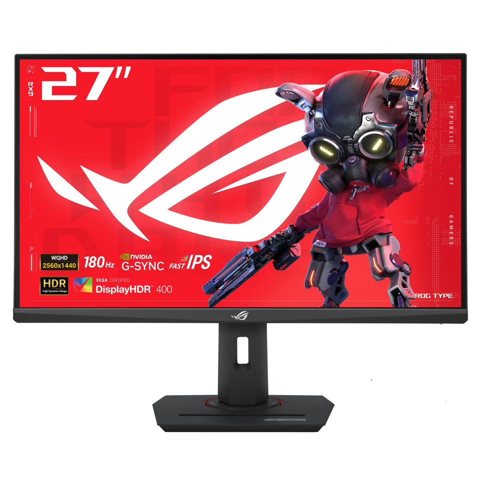 ASUS ROG Strix XG27ACS front view showing sleek gaming monitor design