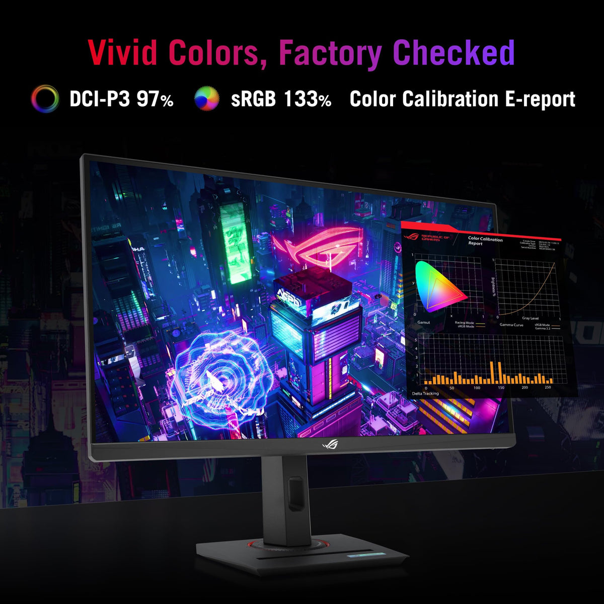 ASUS ROG Strix XG27ACS USB-C hub ports enable clean connections
