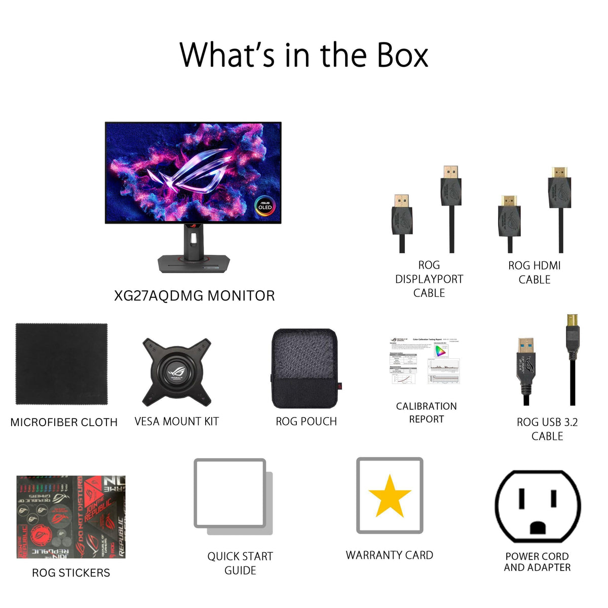 ASUS ROG Strix XG27AQDMG 3-year warranty with burn-in coverage for peace of mind