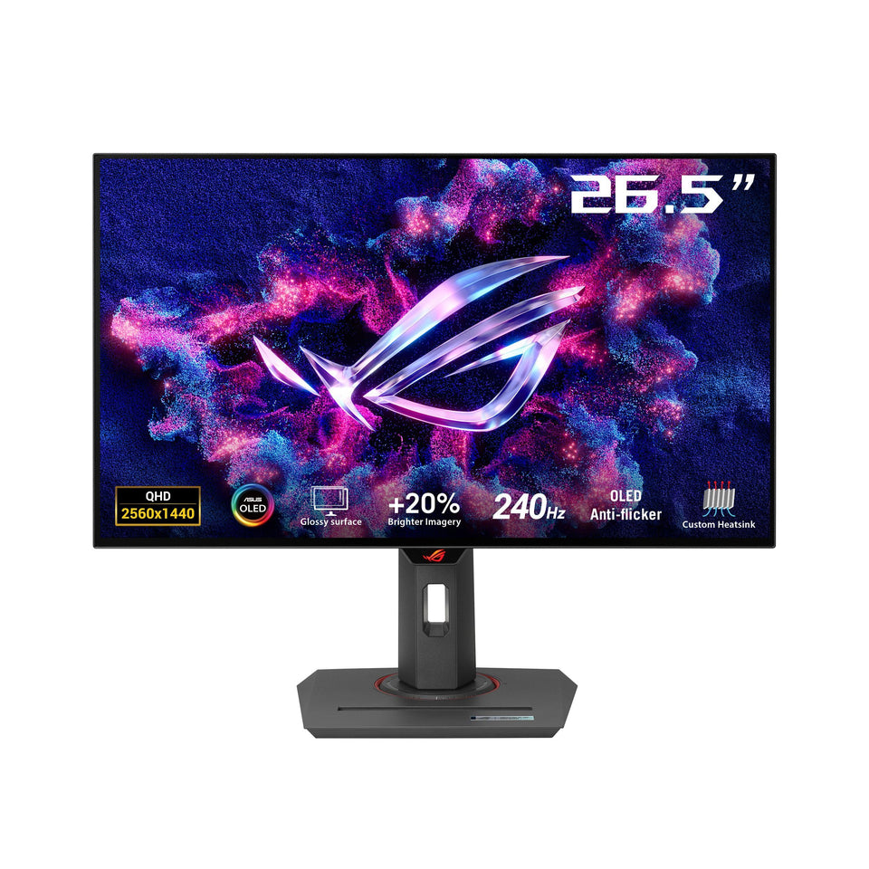 ASUS ROG Strix XG27AQDMG glossy WOLED panel for vibrant, immersive gaming visuals