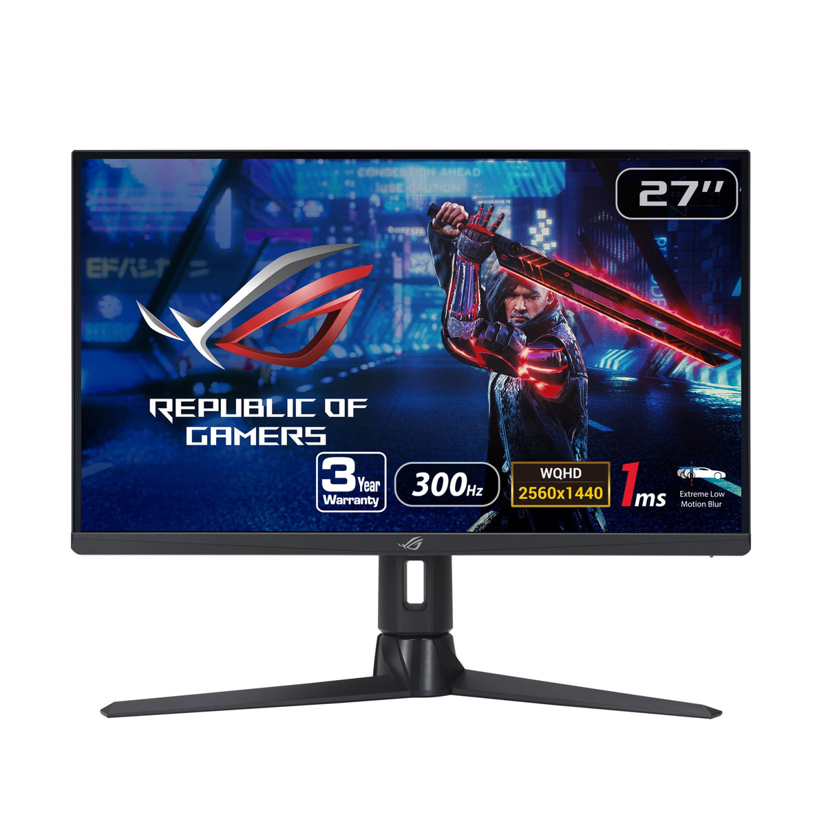ASUS ROG Strix XG27AQMR hero shot highlights ultra-fast gaming performance