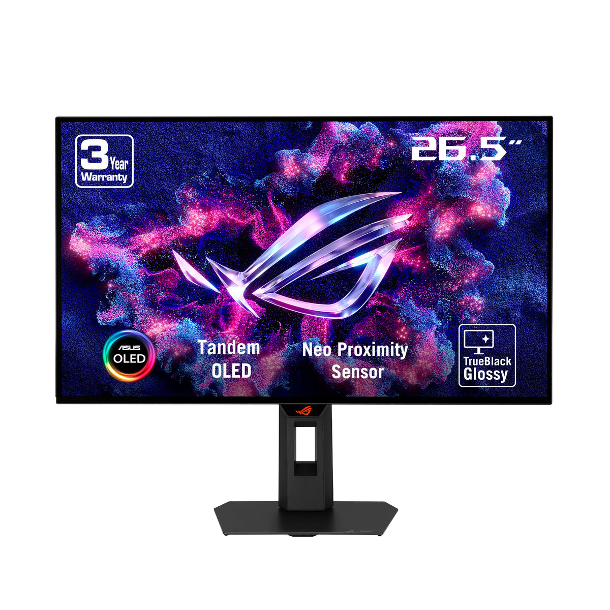 ASUS ROG Strix XG27AQWMG in-the-box accessories include cables and mounting kit.