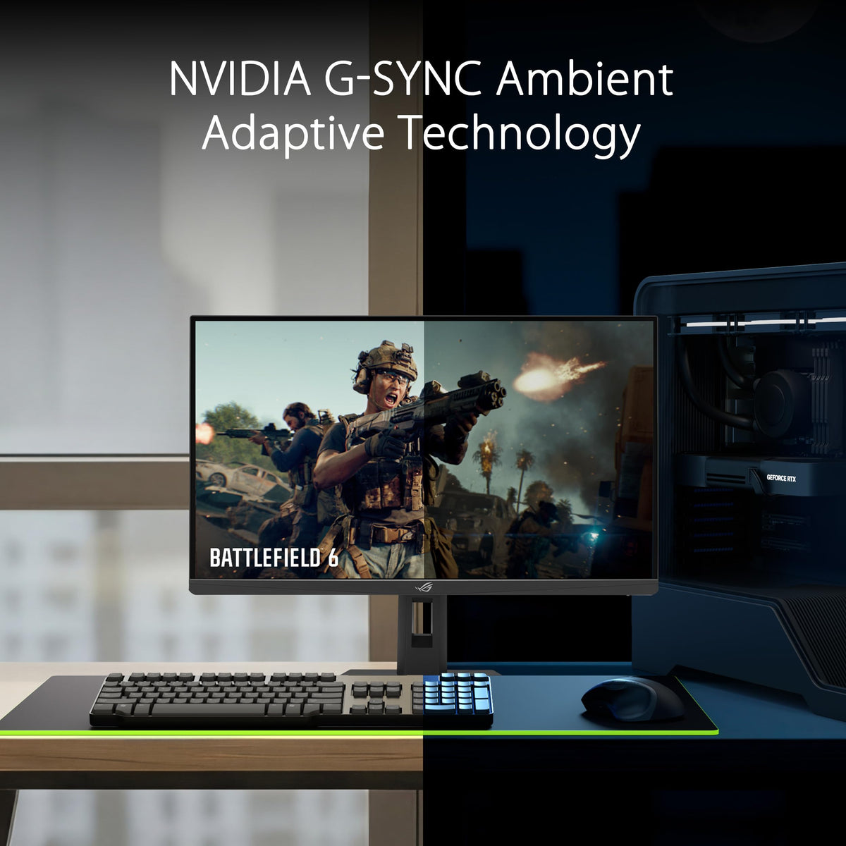 ASUS G-SYNC Pulsar processor enhances motion clarity during fast scenes
