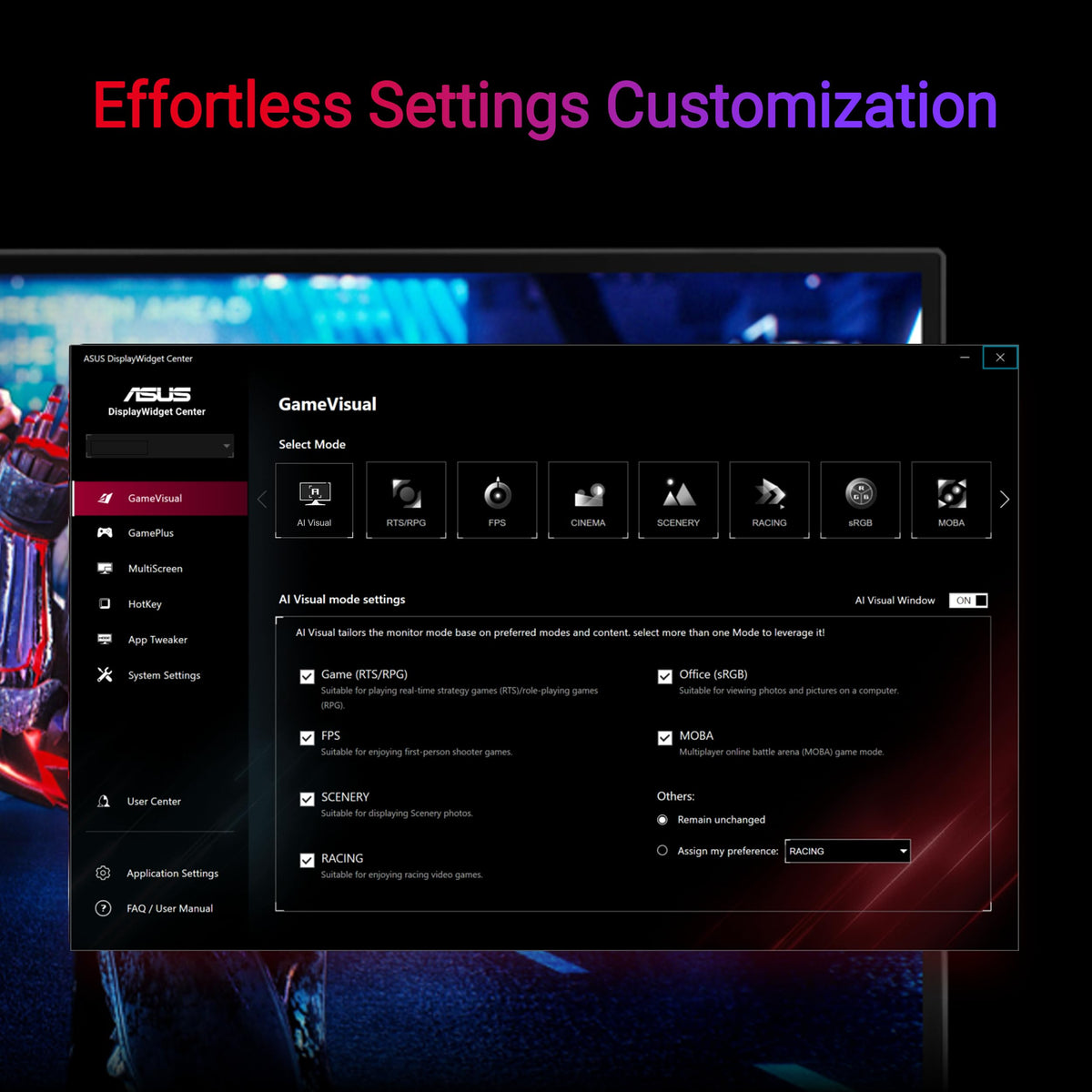 ASUS ROG Strix XG27UCSR USB-C DP Alt Mode for clean, single-cable setup.