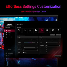 ASUS ROG Strix XG27WCMS DisplayWidget Center for easy mouse-driven adjustments