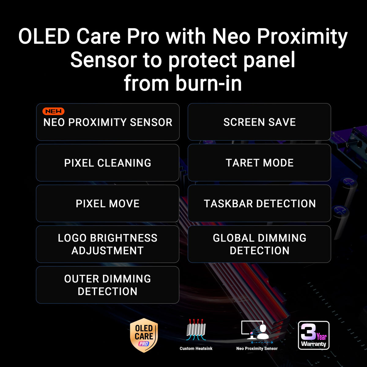Neo Proximity Sensor on ASUS ROG Strix XG32UCWG protects panel when away