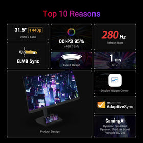 ASUS ROG Strix XG32WCMS curved screen enhances immersive play and wide viewing.