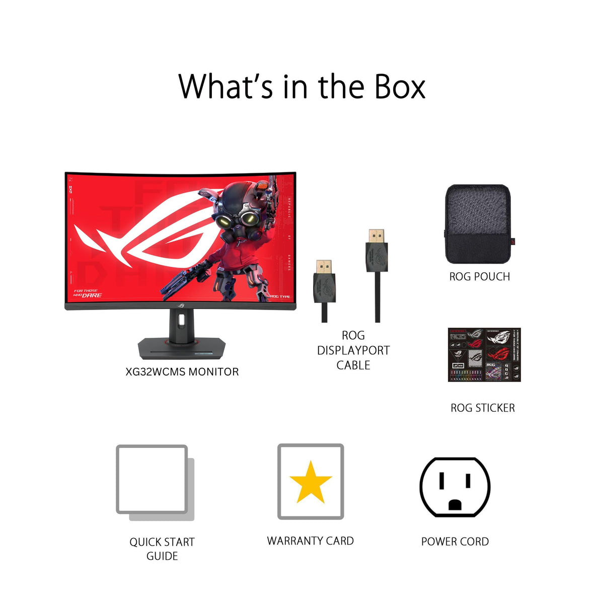 ASUS ROG Strix XG32WCMS tripod socket enables versatile mounting options.