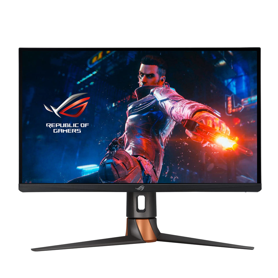 ASUS ROG Swift 360Hz 27 monitor front view highlighting sleek esports design