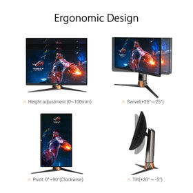 ASUS ROG Swift 360Hz 27 monitor G-SYNC enabled for tear free gaming