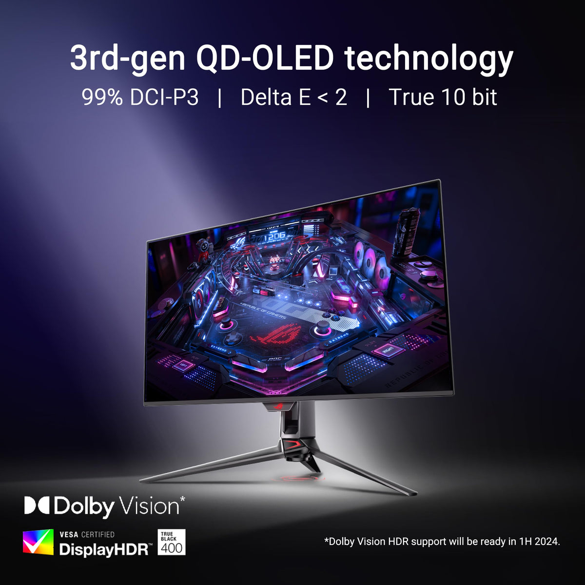 Fast-paced gameplay on the 32-inch OLED with 240 Hz