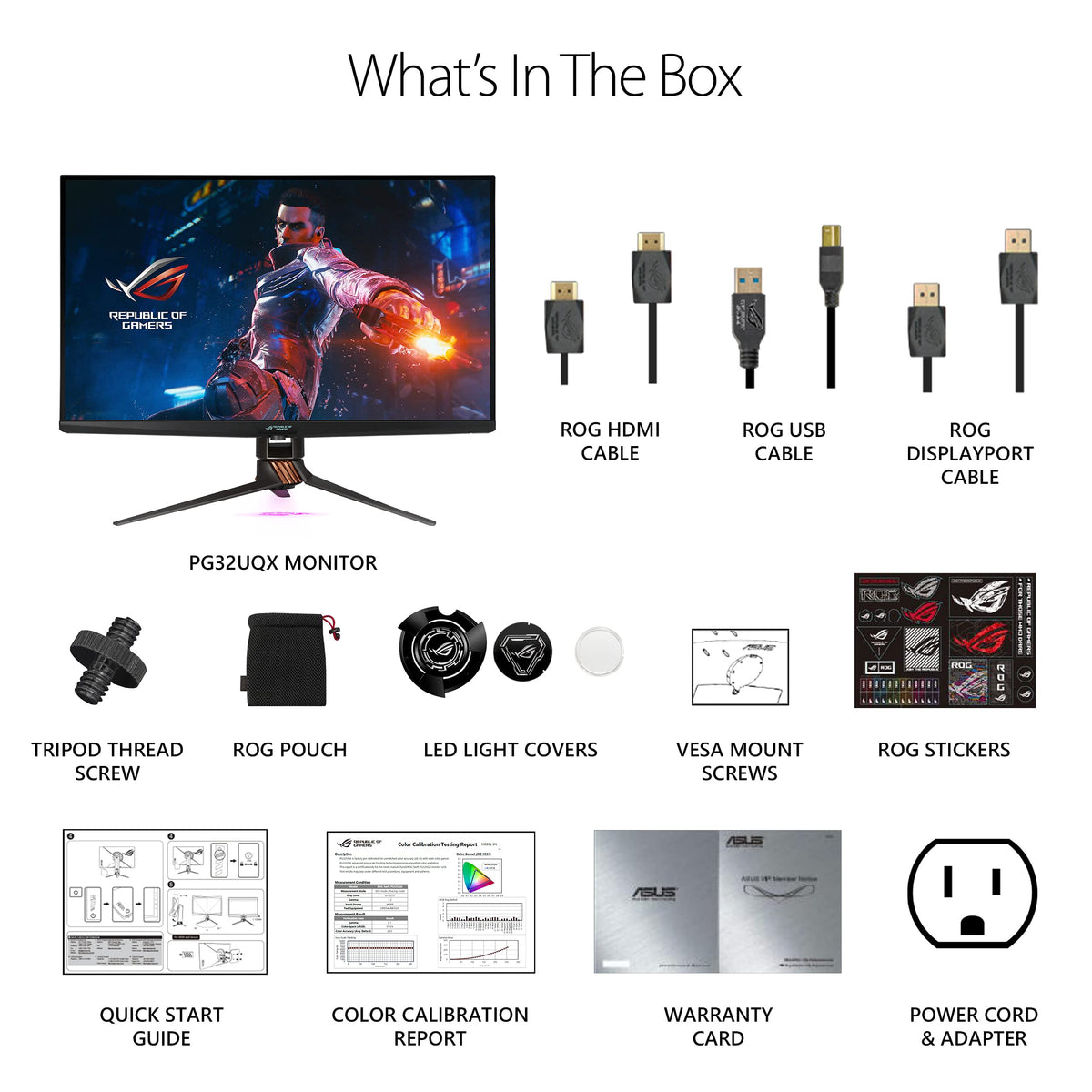 ASUS ROG Swift PG32UQX box includes 3-month Adobe Creative Cloud access