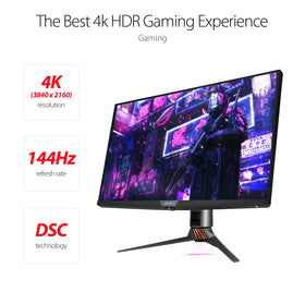 ASUS ROG Swift PG32UQX on-desk setup for vibrant, immersive play