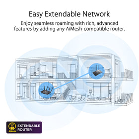 ASUS RT-AX3000S Instant Guard feature in action for safer browsing.