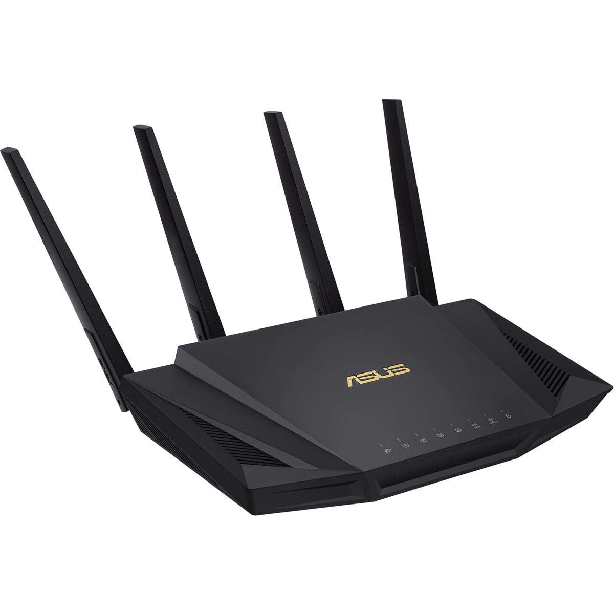 ASUS RT-AX58U front view, sleek design for fast home WiFi.