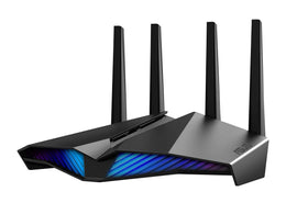 ASUS RT-AX82U front view shows compact gaming-ready design and fast WiFi 6 performance
