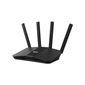 ASUS RT-BE55 router front view showing sleek design and 3600 Mbps potential.