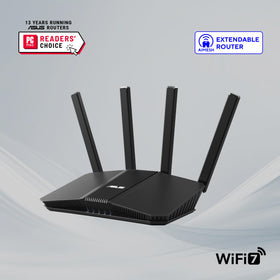 ASUS RT-BE55 rear ports with the 2.5G WAN for fast wired backhaul.