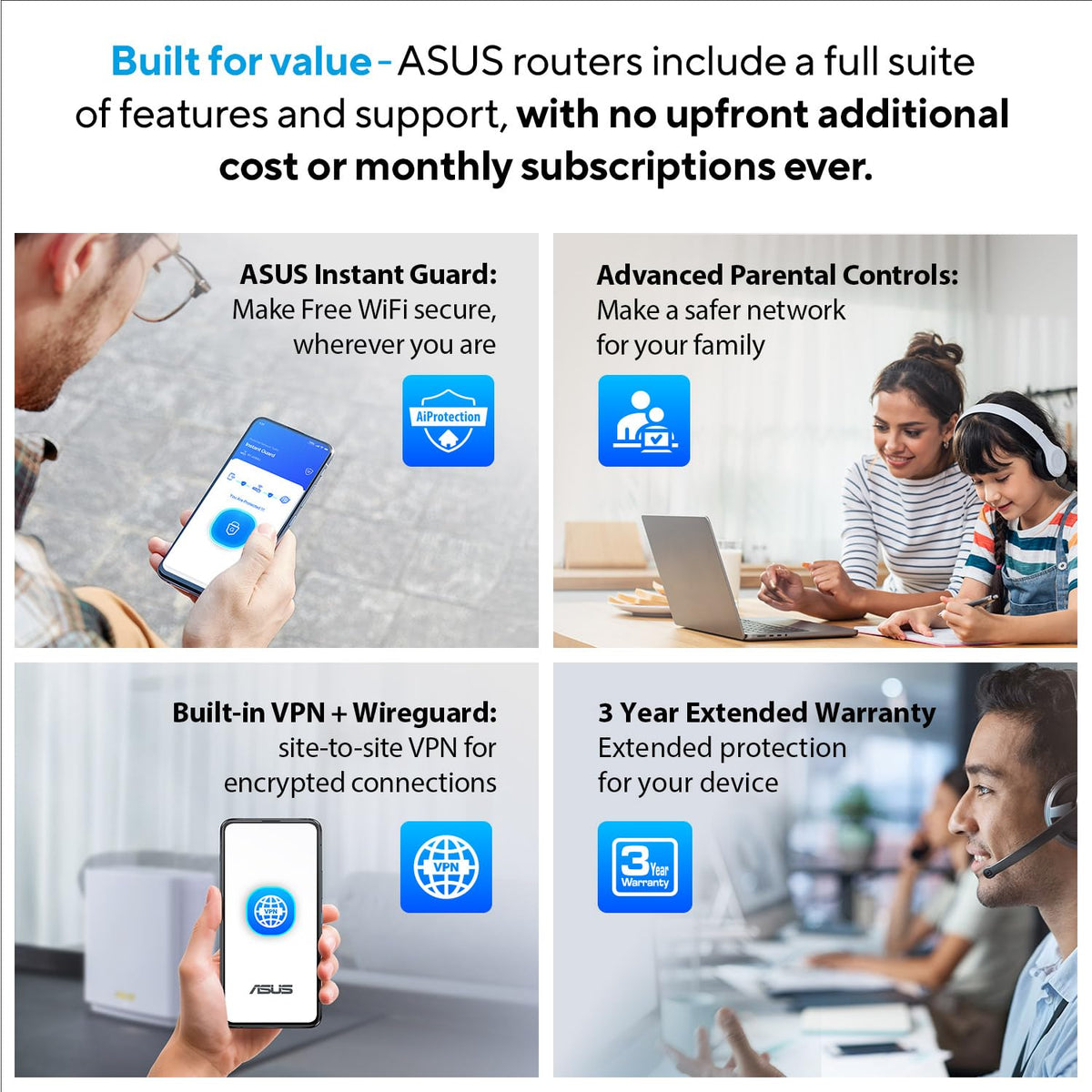 ASUS RT-BE58 Go three-year warranty on the road
