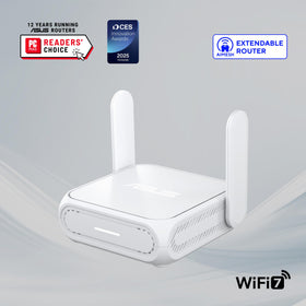 ASUS RT-BE58 Go USB-C powered router, minimal cables