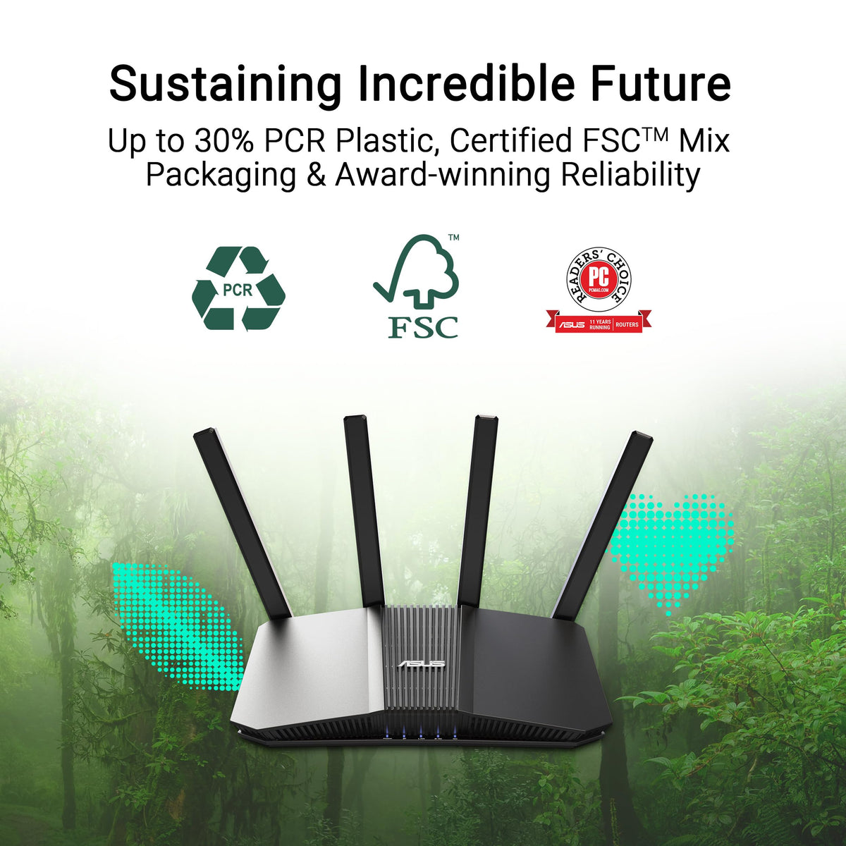 ASUS RT-BE58U MLO concept image showing seamless multi-band coordination.