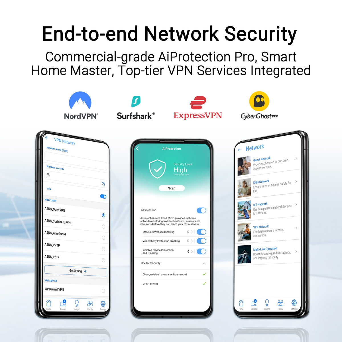 ASUS RT-BE58U VPN-ready setup interface for private networks.