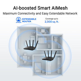 ASUS RT-BE59 external antennas maximizing range and reducing dead zones
