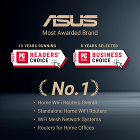 ASUS RT-BE96U 6GHz band indicator highlights ultra-wide bandwidth for dense environments.