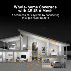 ASUS TUF BE6500 metal port protectors guard connections