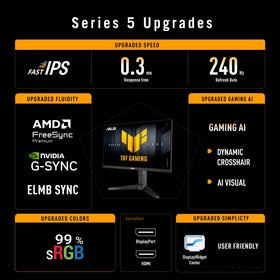 ASUS VG249QML5A color performance image emphasizes 99 percent sRGB accuracy.