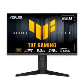 ASUS TUF VG249QML5A front view with slim bezels for immersive gaming.