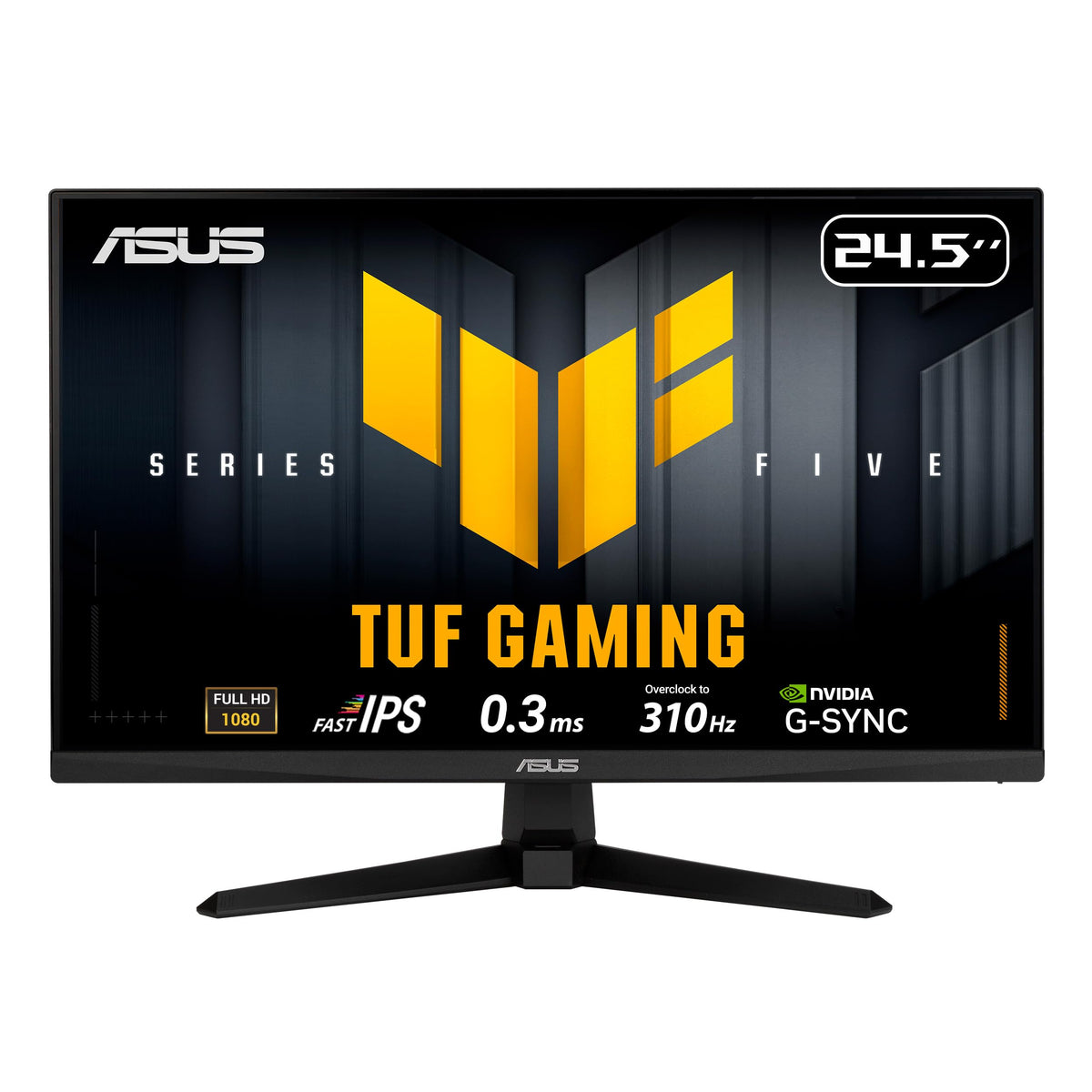 ASUS TUF VG259QMR5A front view highlighting vibrant 1080p visuals for immersive gaming