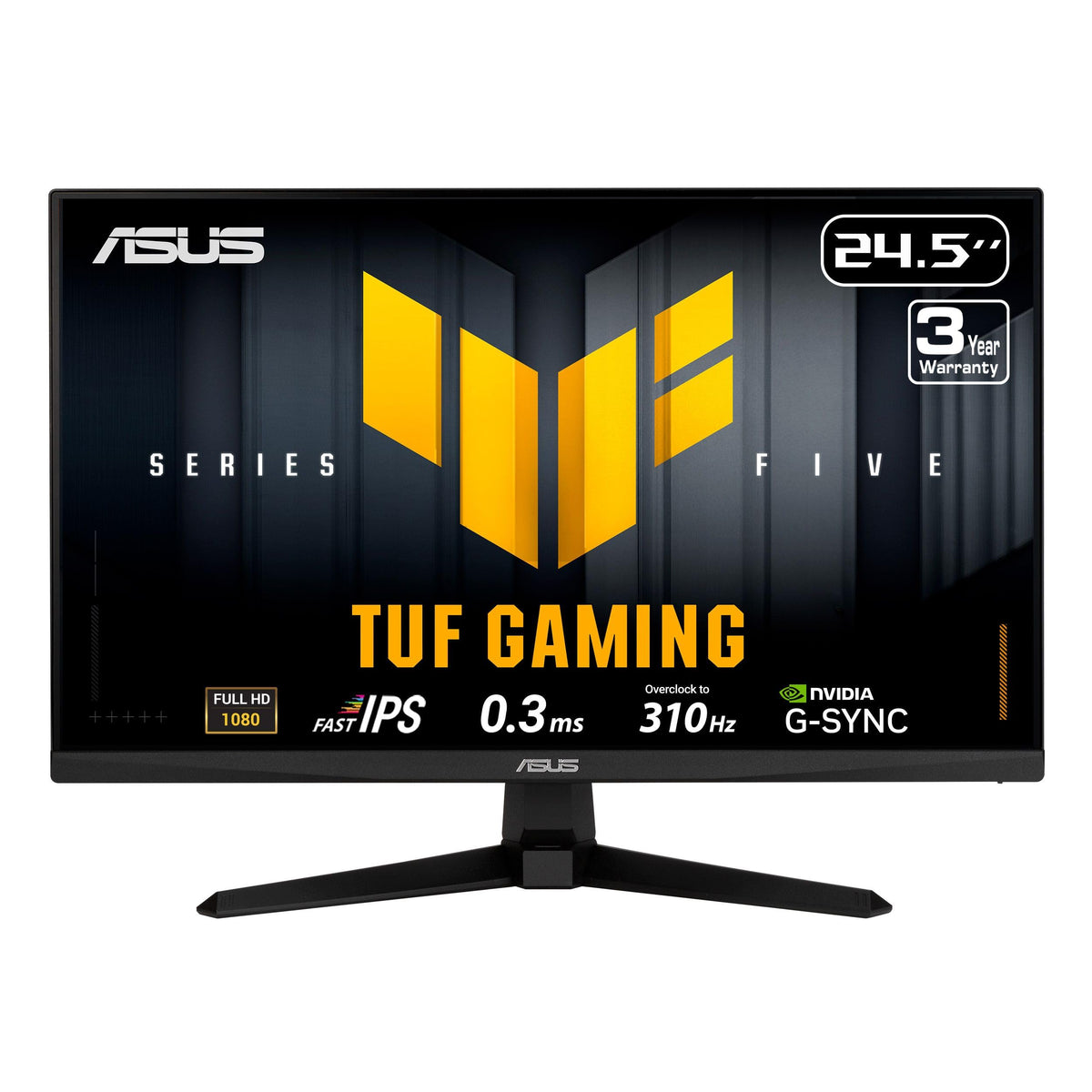 ASUS TUF VG259QMR5A in the box contents includes essential cables and quick start guide