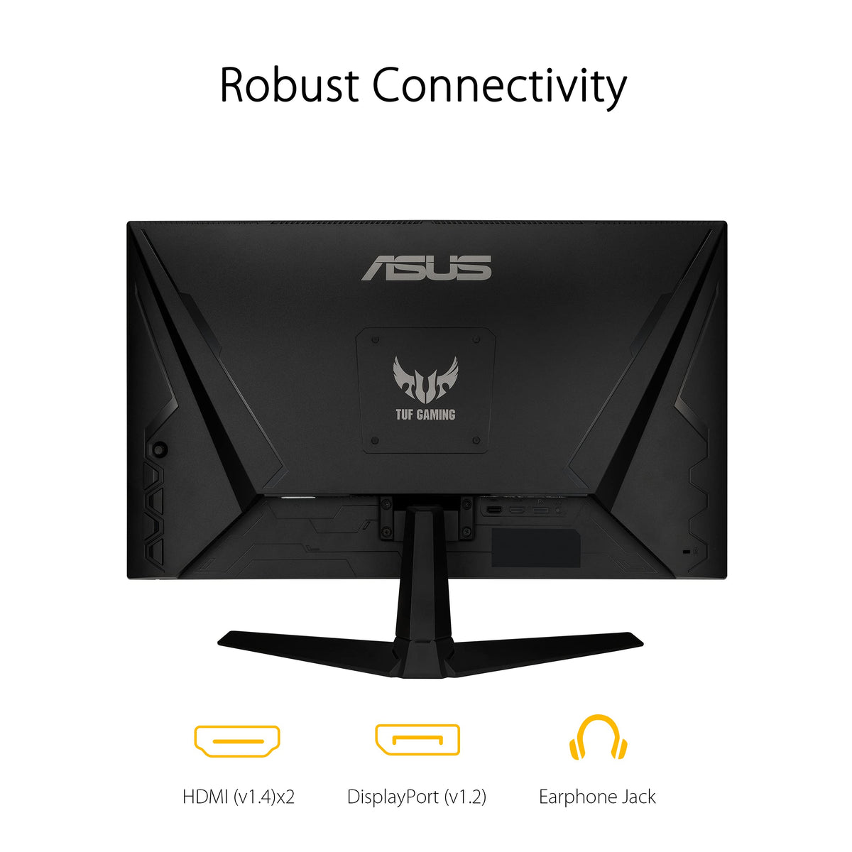 ASUS TUF VG277Q1A HDMI and DisplayPort inputs for easy setup