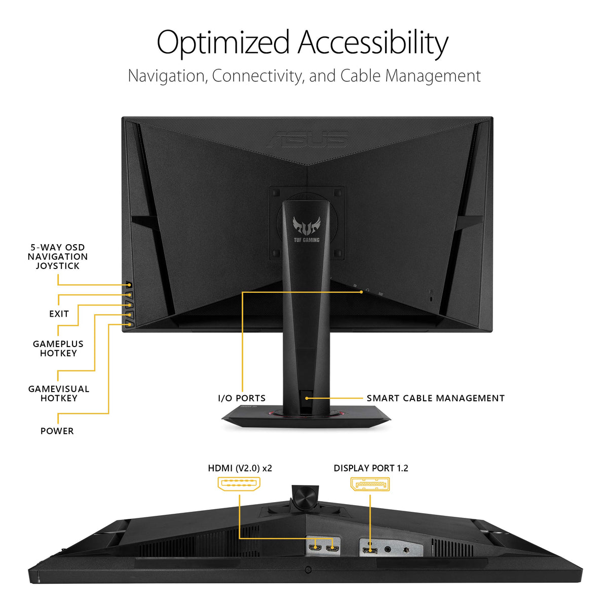 ASUS TUF VG27AQ built-in speakers provide convenient desktop audio
