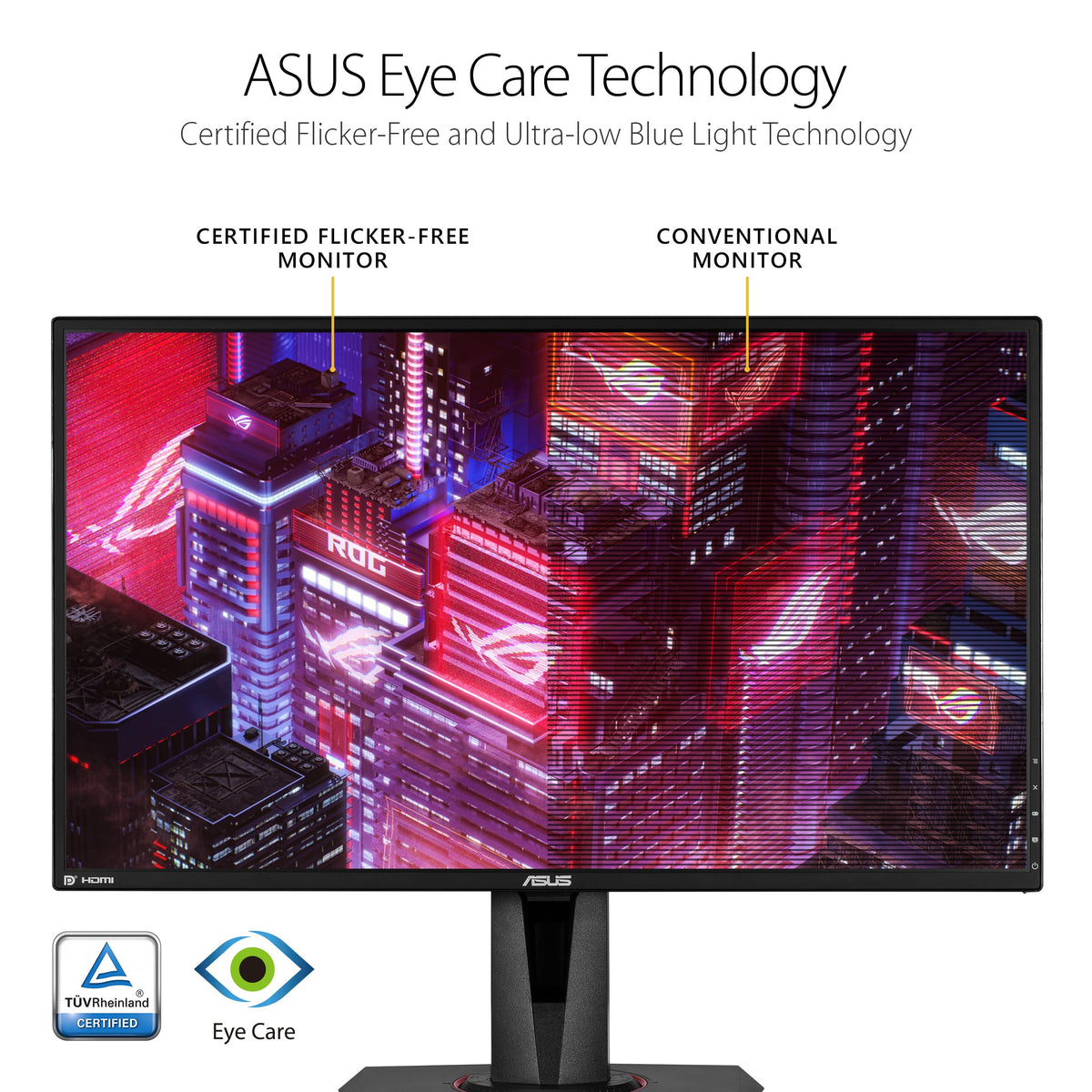 ASUS TUF VG27AQ G-SYNC compatibility label supports tear-free play