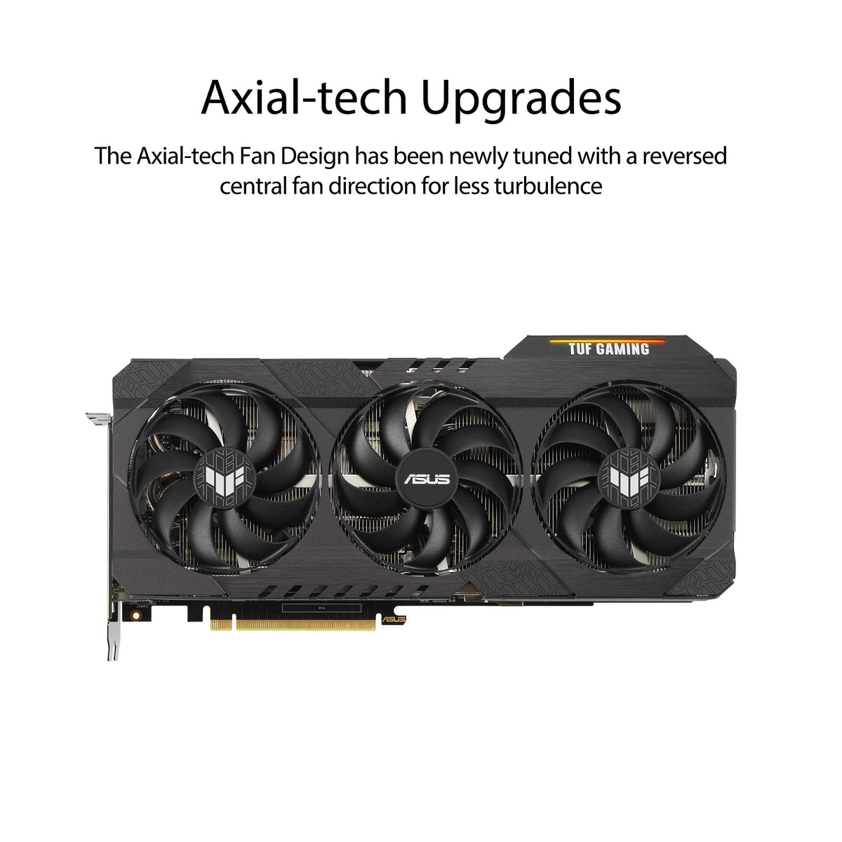 ASUS TUF RTX 3090 OC Edition back ports supporting versatile display setups.