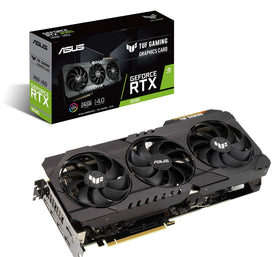 ASUS TUF RTX 3090 OC Edition graphics card top view for immersive gaming performance.