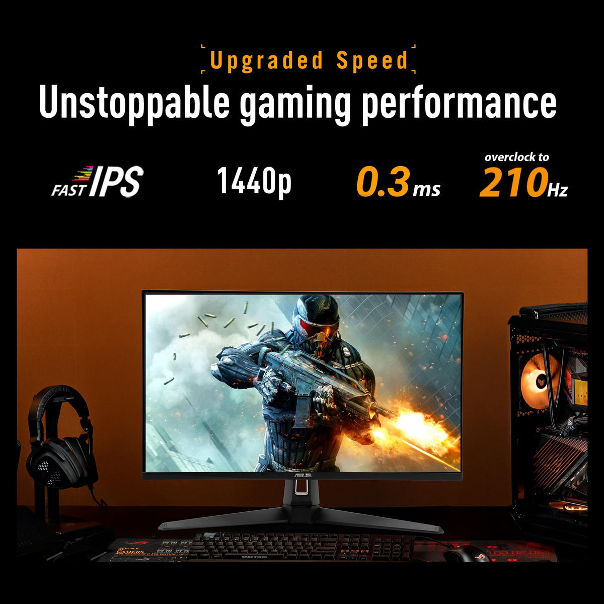 ASUS TUF VG27AQL5A ELMB Sync reduces ghosting and tearing
