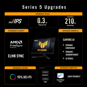 ASUS TUF VG27AQL5A Fast IPS 0.3ms GTG for crisp motion